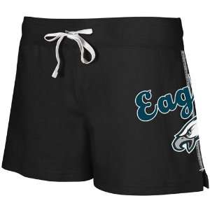   Eagles Ladies Black Active Logo Shorts (Small)