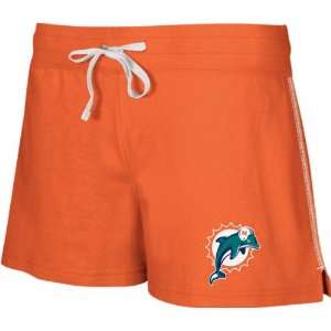  Miami Dolphins  Orange  Womens Active Shorts