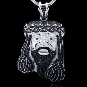  African Jesus Piece Pendant  Silver Plated Hip Hop 