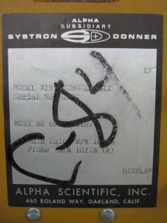 Systron Donner Alpha Scientific Model 3193 Remote Unit  