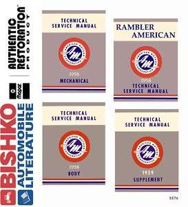 1958 1959 AMC RAMBLER REBEL CLASSIC Service Manual CD  