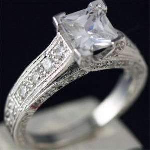 2CT ANTIQUE STYLE BRIDAL WEDDING ANNIVERSARY RING SALE  