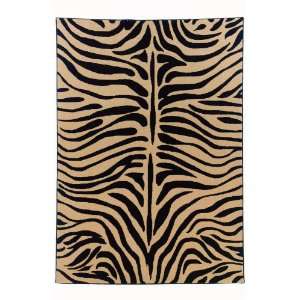   Black Zebra Animal Print Rug 710 x 111 (076W5) Furniture & Decor