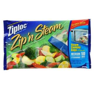 Ziploc Zip n Steam Medium Cooking Bags 10 ctOpens in a new window