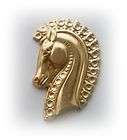 Brass MEDIEVAL HORSE HEAD Jewelry Finding ~ Charm (E)
