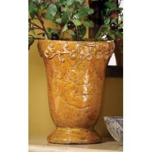  Ceramic Golden Decorative Flower Plant Vase NEW