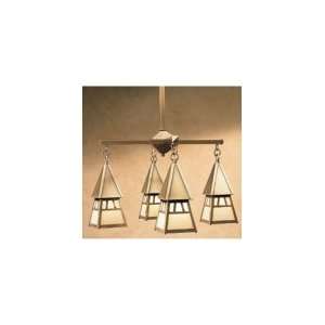   Tier Chandelier in Antique Copper with Cream glass