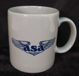 ASA FLIGHT ASSURANCE~AIRLINES DINNERWARE~COFFEE MUG  