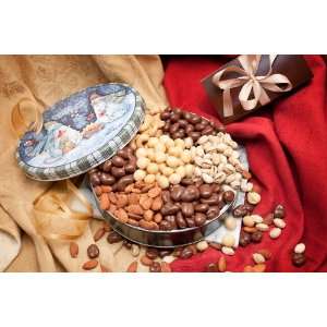 Executive Assortment of Nuts Holiday Gift Tin  Grocery 