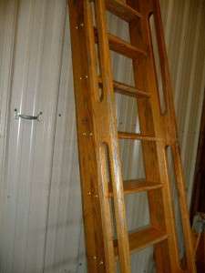 Attic Ladder Antique Space Saving Stairs Loft Library Ship Ladder 