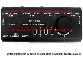 AV Audio Video Signal Switcher With S Video Special Type Of Television 