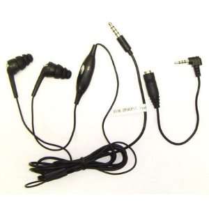 Black Stereo Headset Hands free with 3.5mm Plug + 3.5mm to 2.5mm Audio 