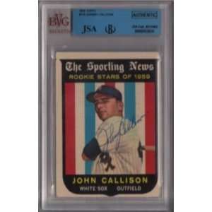  1959 Topps Johnny Callison JSA Auto   Signed MLB Baseball 