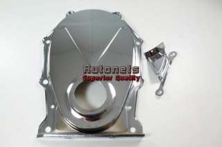   Block 383 440 Engine Chrome Steel Timing Chain Cover With Tab  