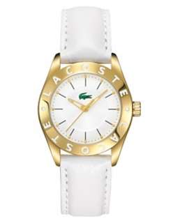 Lacoste Watch, Womens Biarritz White Leather Strap 2000586   All 