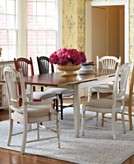   Farmhouse 5 Piece Dining Set Refectory Dining Table and 4 Side Chairs