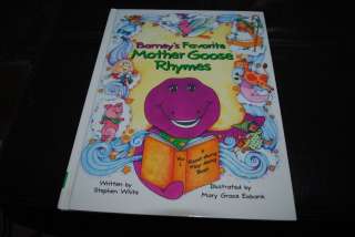 Barneys Favorite Mother Goose Rhymes Book Barney 1993 Hardcover OOP 