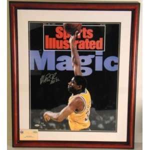  Magic Johnson SIGNED Framed 16X20 LAKERS LE/32 STEINER 