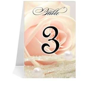   Number Cards   Blush Peach Rose n Pearls #1 Thru #42
