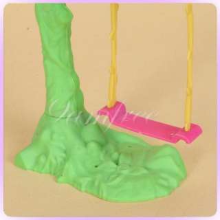 Dolls House Miniature Porch Garden Tree Swing for Barbie Sister Kelly 