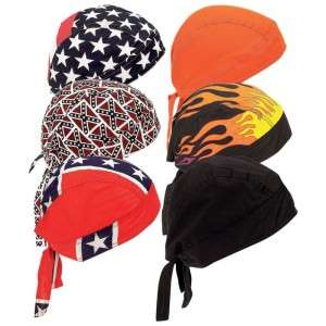 Assorted Cotton Biker Skull Caps / doo rags/ bandanas