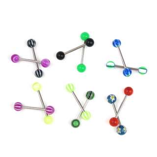 30x Body Jewelry Bars Piercing Barbell Tongue Rings  