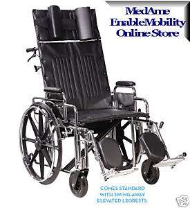 Bariatric Reclining Wheelchair 450 LB Weight Limit  