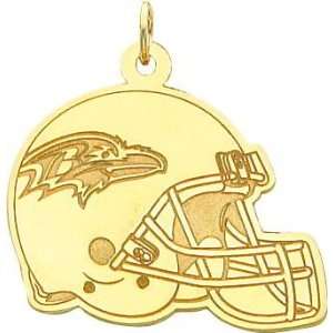   14K Gold NFL Baltimore Ravens Football Helmet Charm