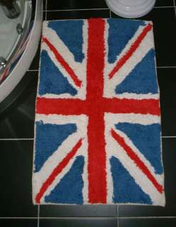   Jack Flag 100% Cotton Bathroom Shower Bath Mat British UK Flag  