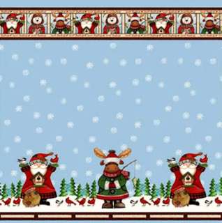   Christmas Shower Curtain Holiday Santa Moose Polar Bear Design  