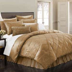 Comforter Set MADISON GOLD Bed Skirt Poly F Q K CK New  