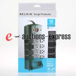 Belkin 8 FT 12 Outlet Joules Pivot Plug Surge Protector  