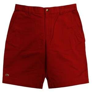 Lacoste Classic Bermuda Shorts Red NWT 100% Authentic  