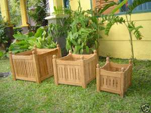   Wood 3 pc Planter Box Set Outdoor Patio Garden Furniture New  