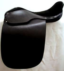 21 Black ENGLISH Leather Lane Fox Cutback Saddle 5PC SUEDE SEAT 