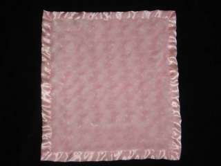 Blankets & Beyond Pink Swirl Plush & Satin Security Blanket Baby Lovey 
