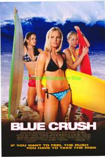 BLUE CRUSH MOVIE POSTER 1 sided 27x40 KATE BOSWORTH SURFING FILM 2002 