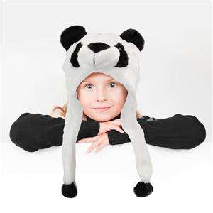 NEW Adorable Stuffed Panda Kids Animal Warm Plush Winter Hats 