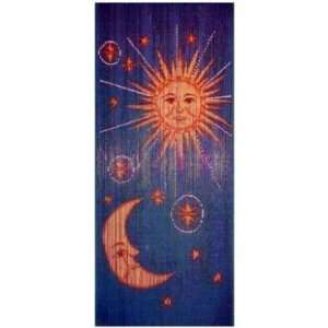  Sun Moon & Stars Bamboo Door Curtain