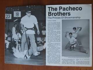   1986 martial art magazine contents article the pacheco brothers the