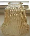 Vintage Clear Inverted Bubble Pattern Lamp Ceiling Shade With Brass 