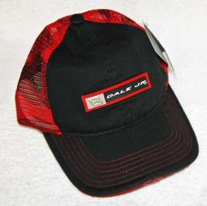   Earnhardt Jr NASCAR Budweiser Number 8 Black Red Hat Cap One size NWT