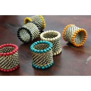  Calaisio Napkin Rings with Beads