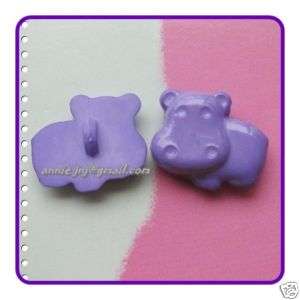 20 Hippo Animal Doll Sewing Button Scrapbooking K66  