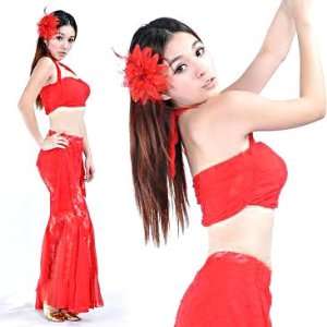  Belly Dancing High Quality Lace Costume Set  Top Bra & Pants, Belly 