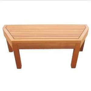  Medium Hexagon Bench with Exterior Stain   Cedar Delite 