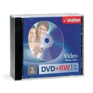  NEW 4x DVD+RW 5 PACK (Blank Media)