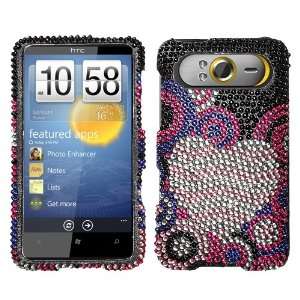   Cover Case for HTC HD7 / HD3 T Mobile   Bling Bubble Hearts Diamante