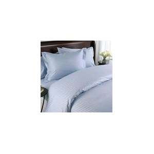   Bedding 1500 Thread Count Duvet Cover Set, Queen, Light Blue Stripe