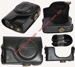 Camera Case Bag f Canon Powershot S90 S95 Leather Black  